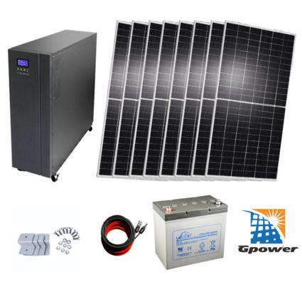 Günde 42.5kWh Üreten GPOWER IEC Kapalı Şebeke Güneş Sistemi Kitleri