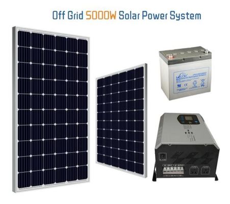 Çok Parçalı Kurulum Monokristal Panel Güneş Enerjisi Ev Kitleri 5000W Güneş Paneli Kiti